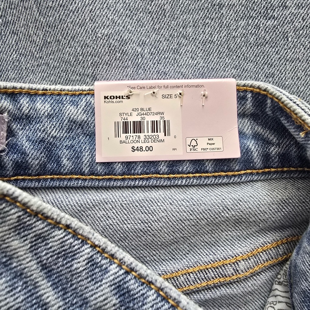 SO Goods for Life Women's Barrel Jeans Sz 5 - Picture 8 of 8
